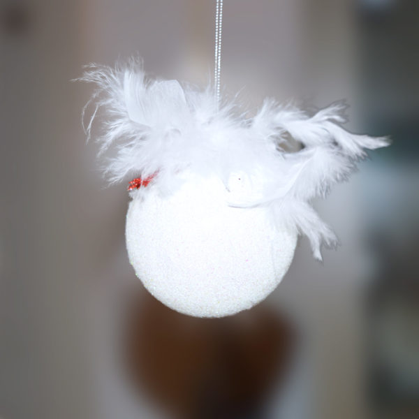 Pallina Pesonalizzata Bianco Glitterato